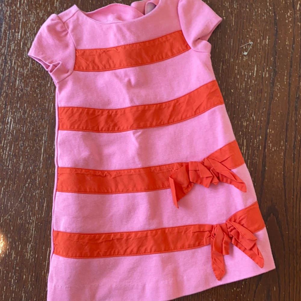 Janie and Jack pink and orange dress size 3